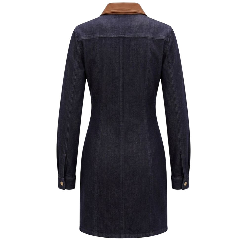 Blue Cotton Women Dress