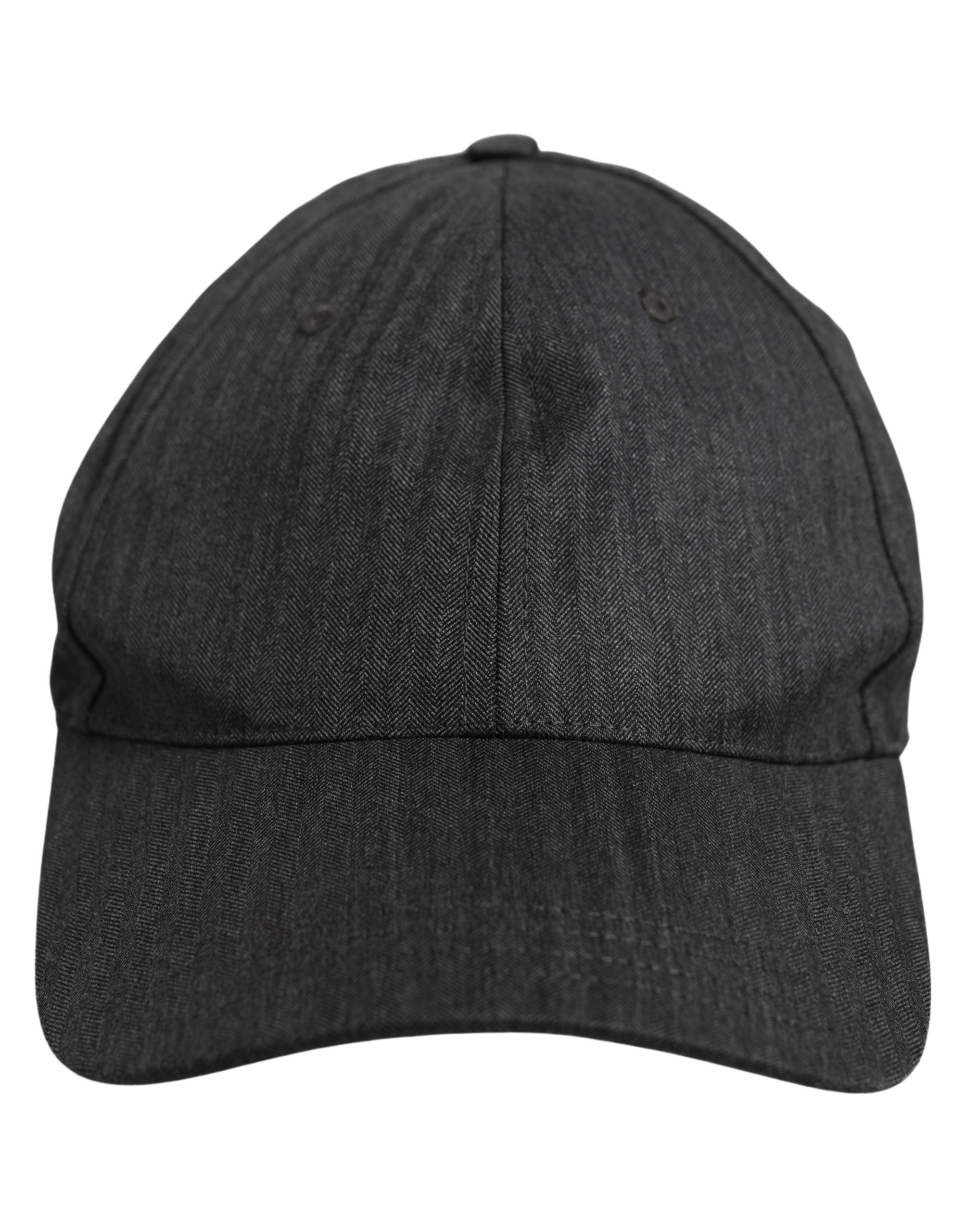 Men Dark Gray Herringbone Baseball Cap Hat