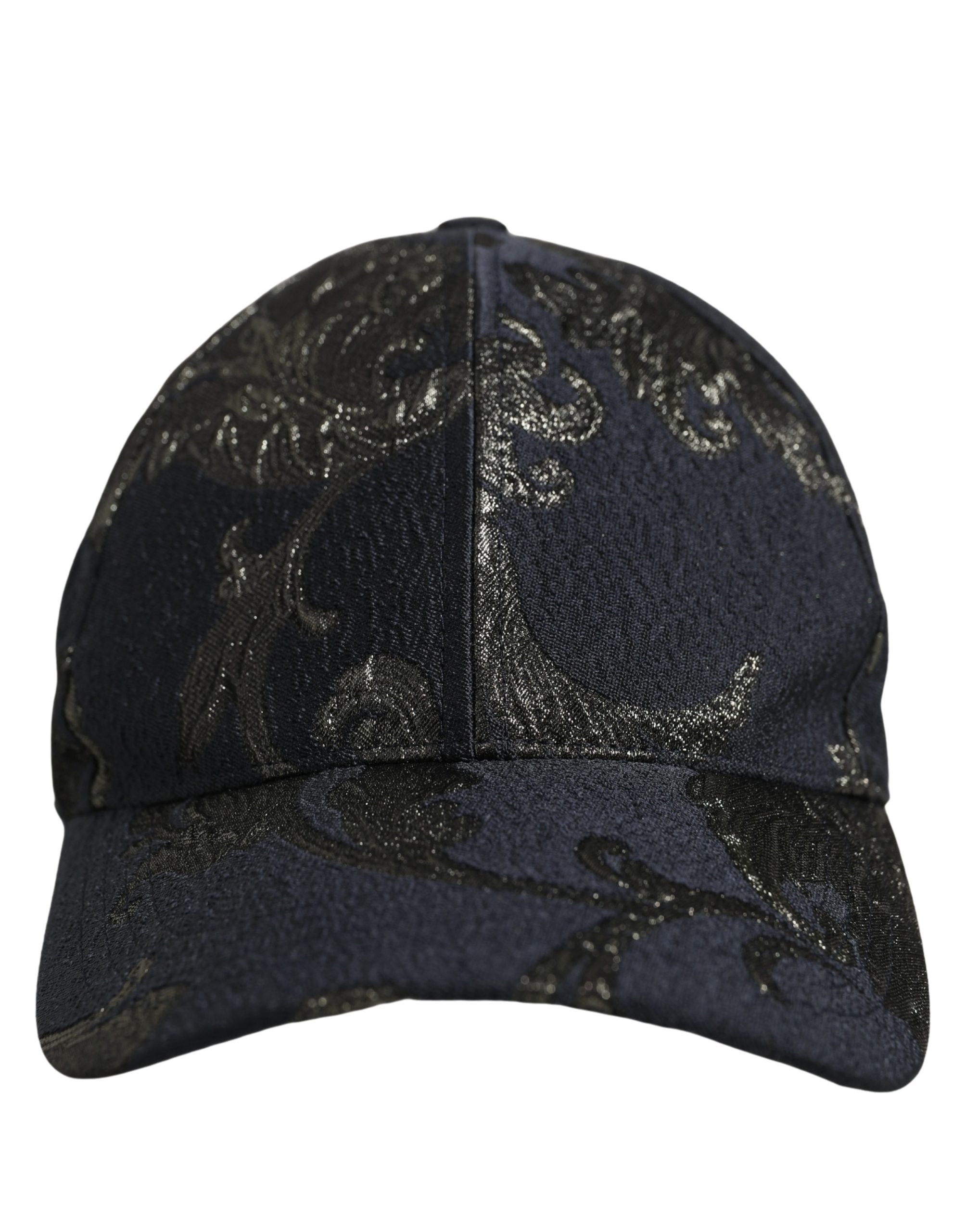 Men Black Floral Barocco Cotton Baseball Cap Hat