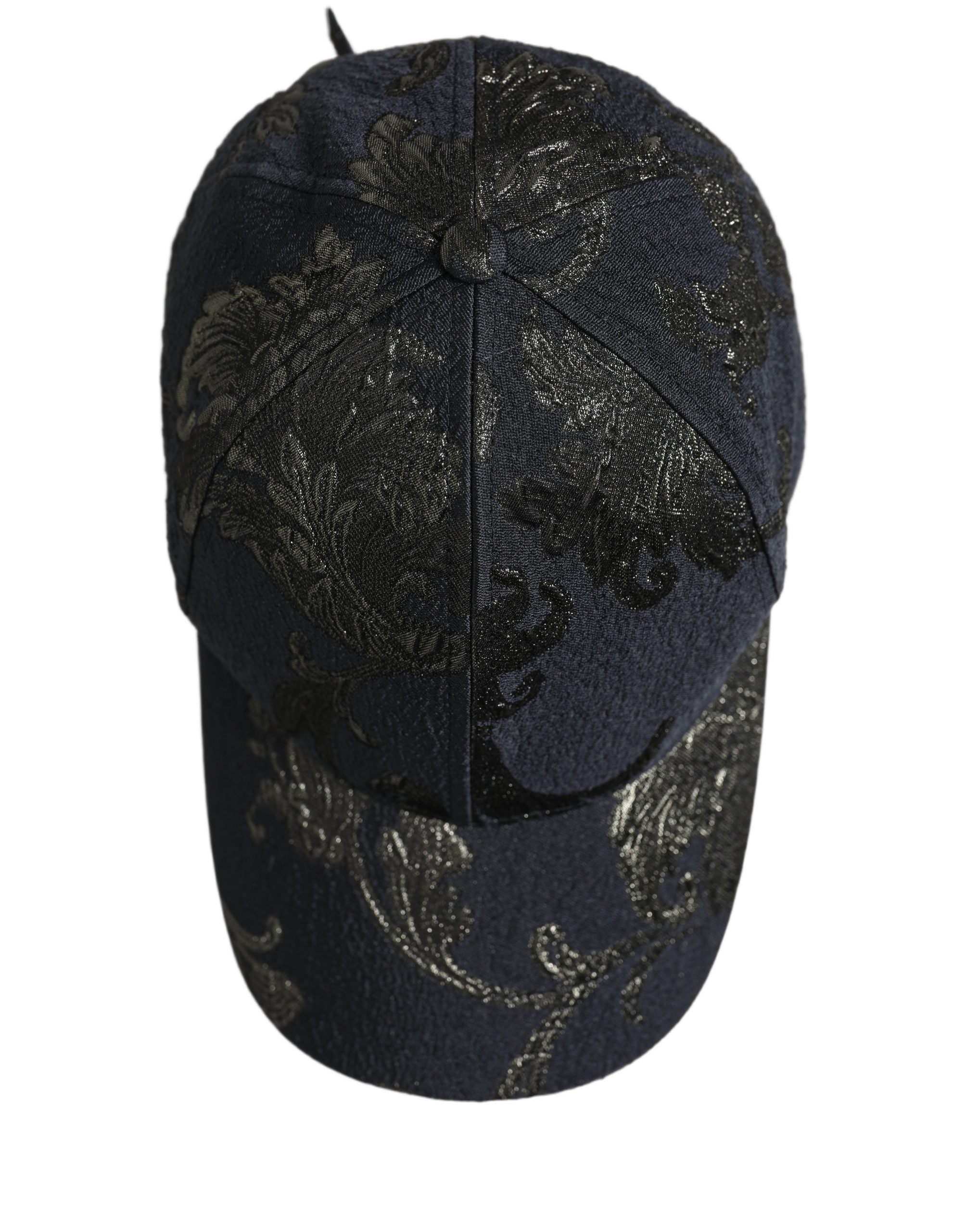 Men Black Floral Barocco Cotton Baseball Cap Hat