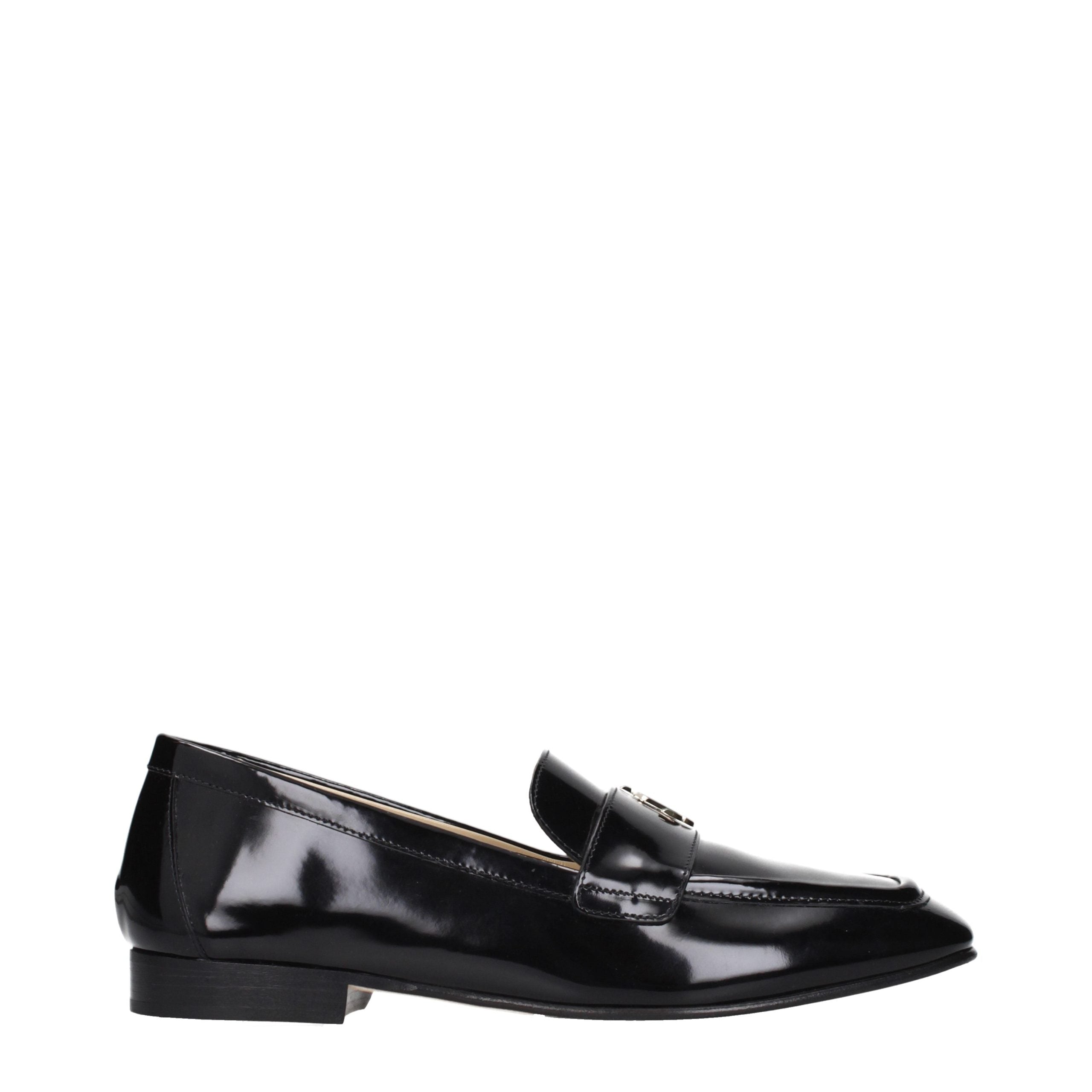Black Leather Slip-On Loafers