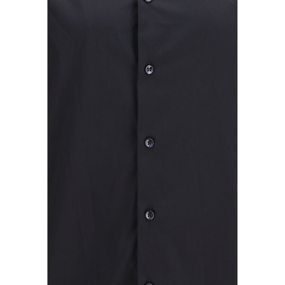 Black Cotton Dress Shirt