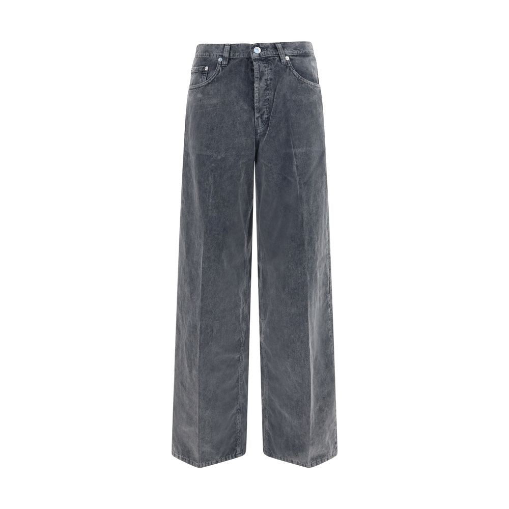 Gray Cotton Jeans Denim