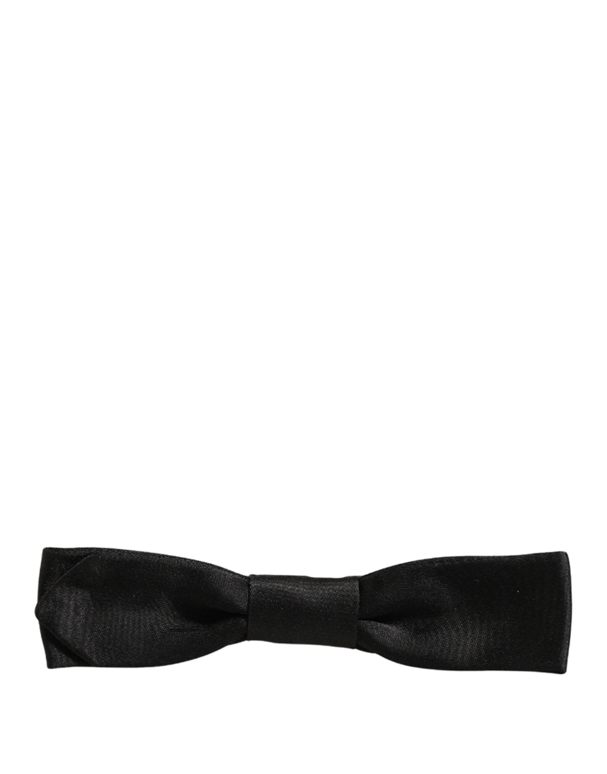 Men Black 100% SIlk Adjustable Neck Papillon Bow Tie
