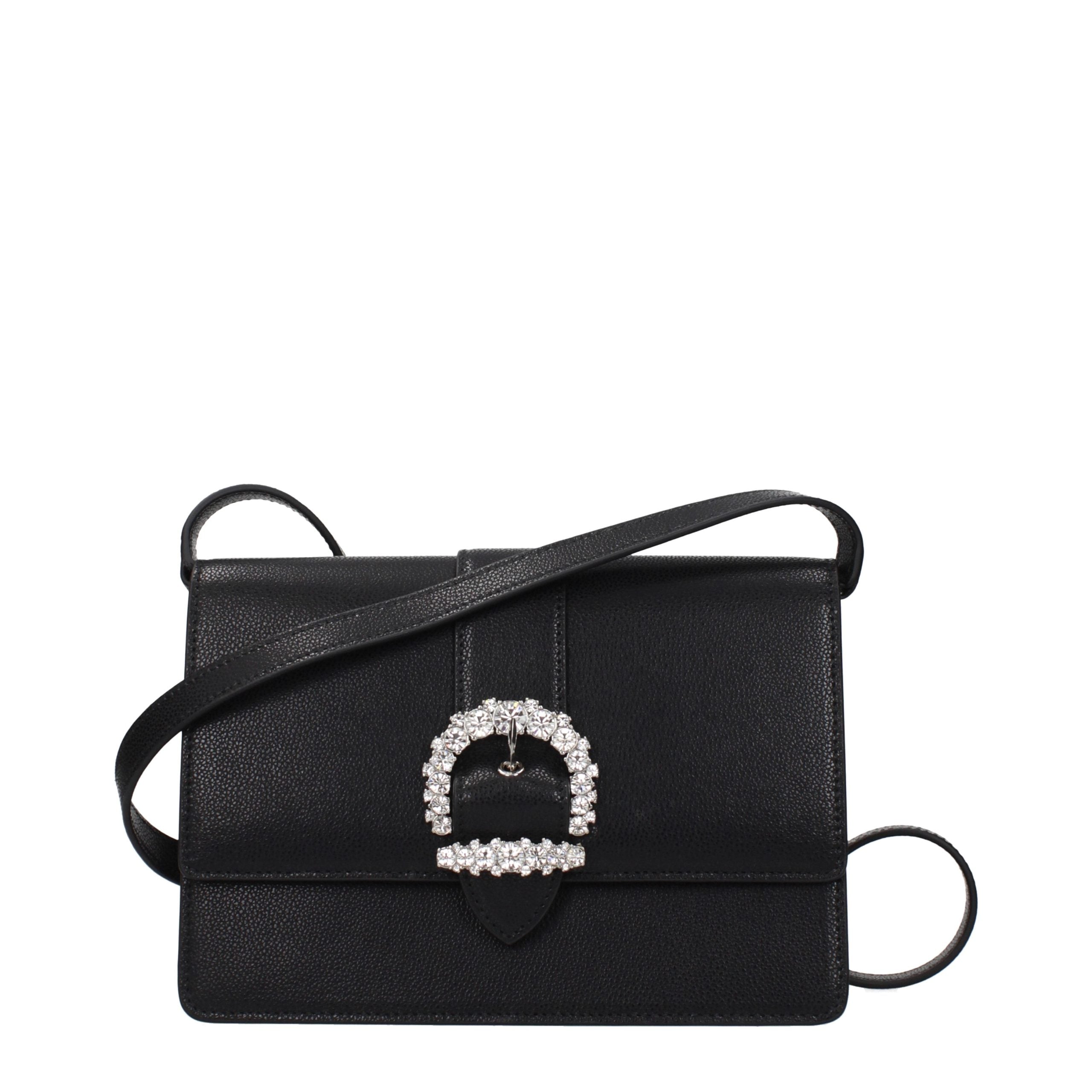 Black Leather Crossbody Bag