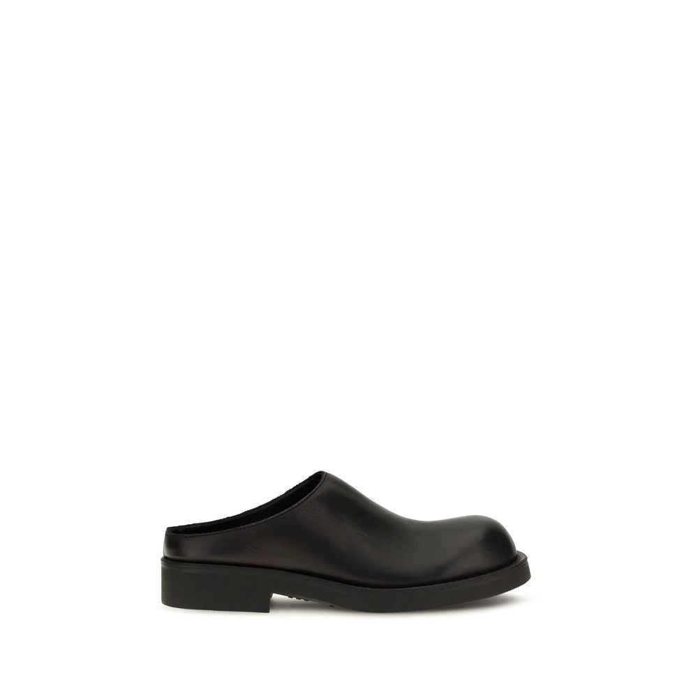 Black Calf Leather Bos Taurus Mules