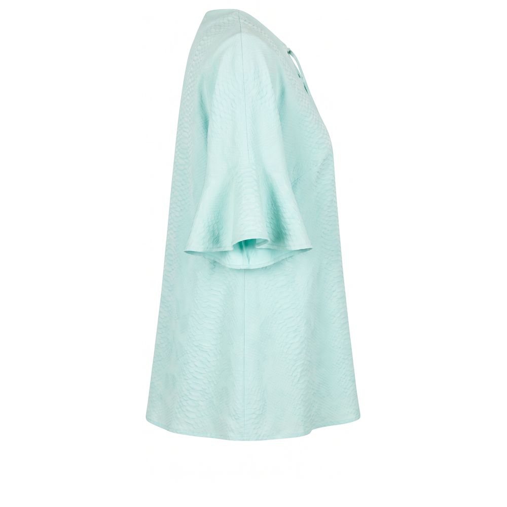 Light Blue Cotton Women Shirt