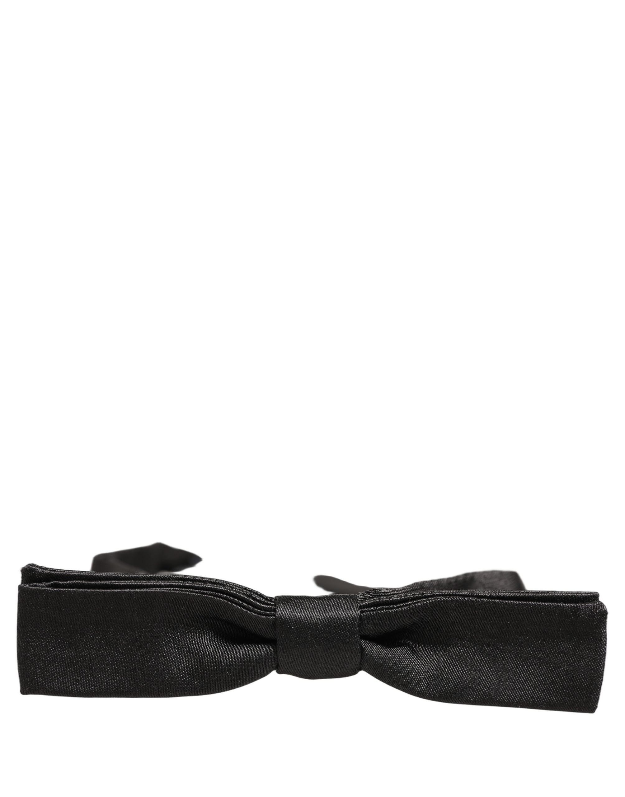 Men Black 100% Silk Adjustable Neck Papillon Bow Tie