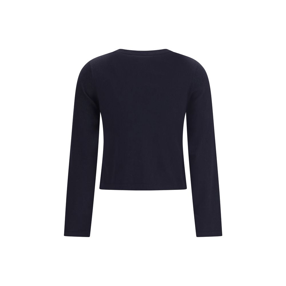 Blue Cotton Long Sleeve T-Shirt