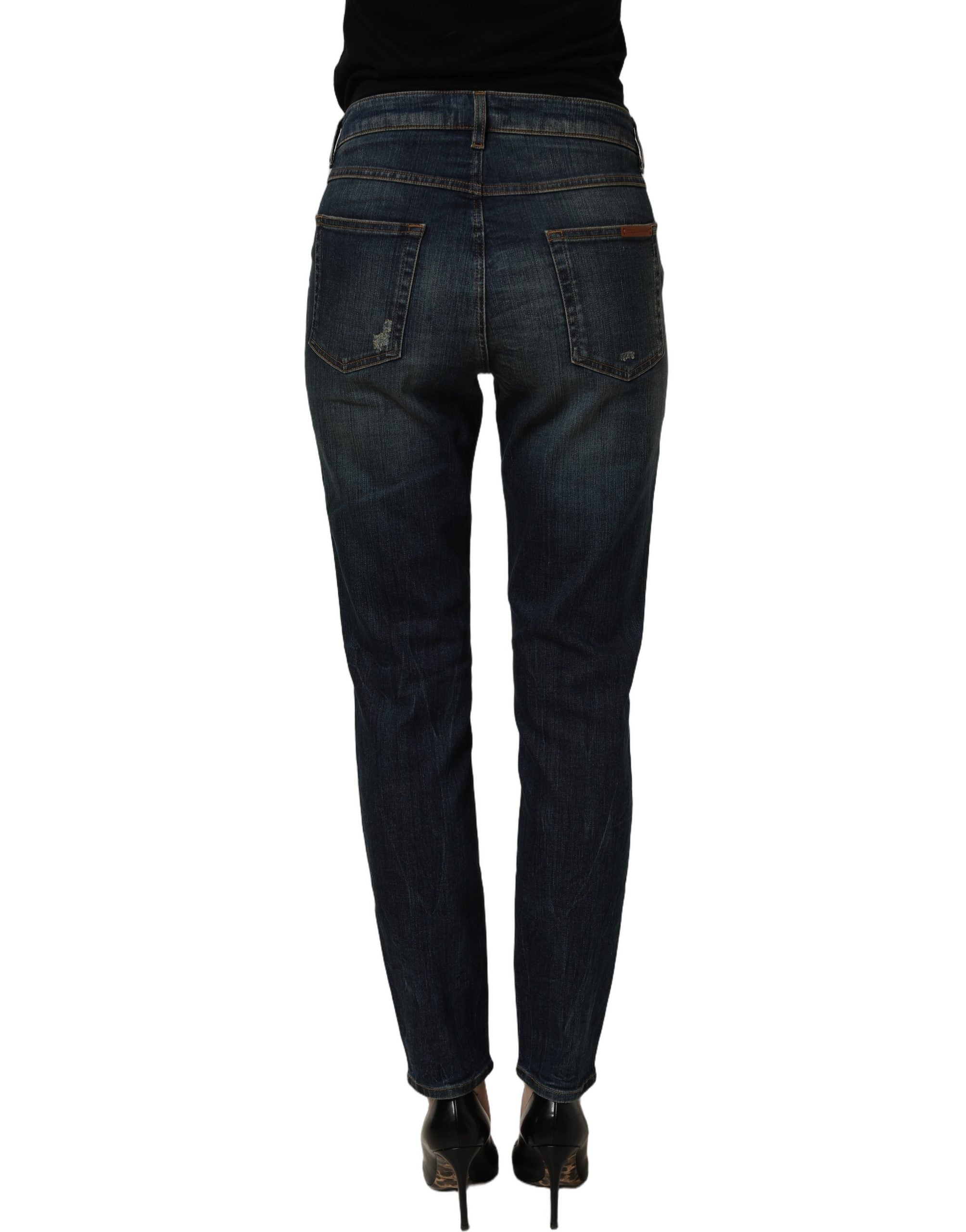 Blue Cotton Stretch Skinny Denim Jeans