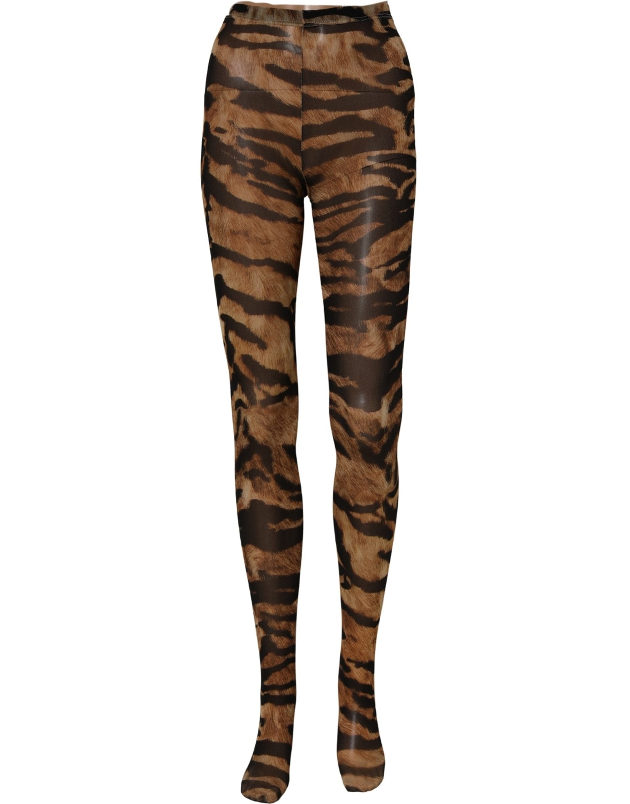Brown Tiger Nylon Tights Stocking Pantyhose Socks