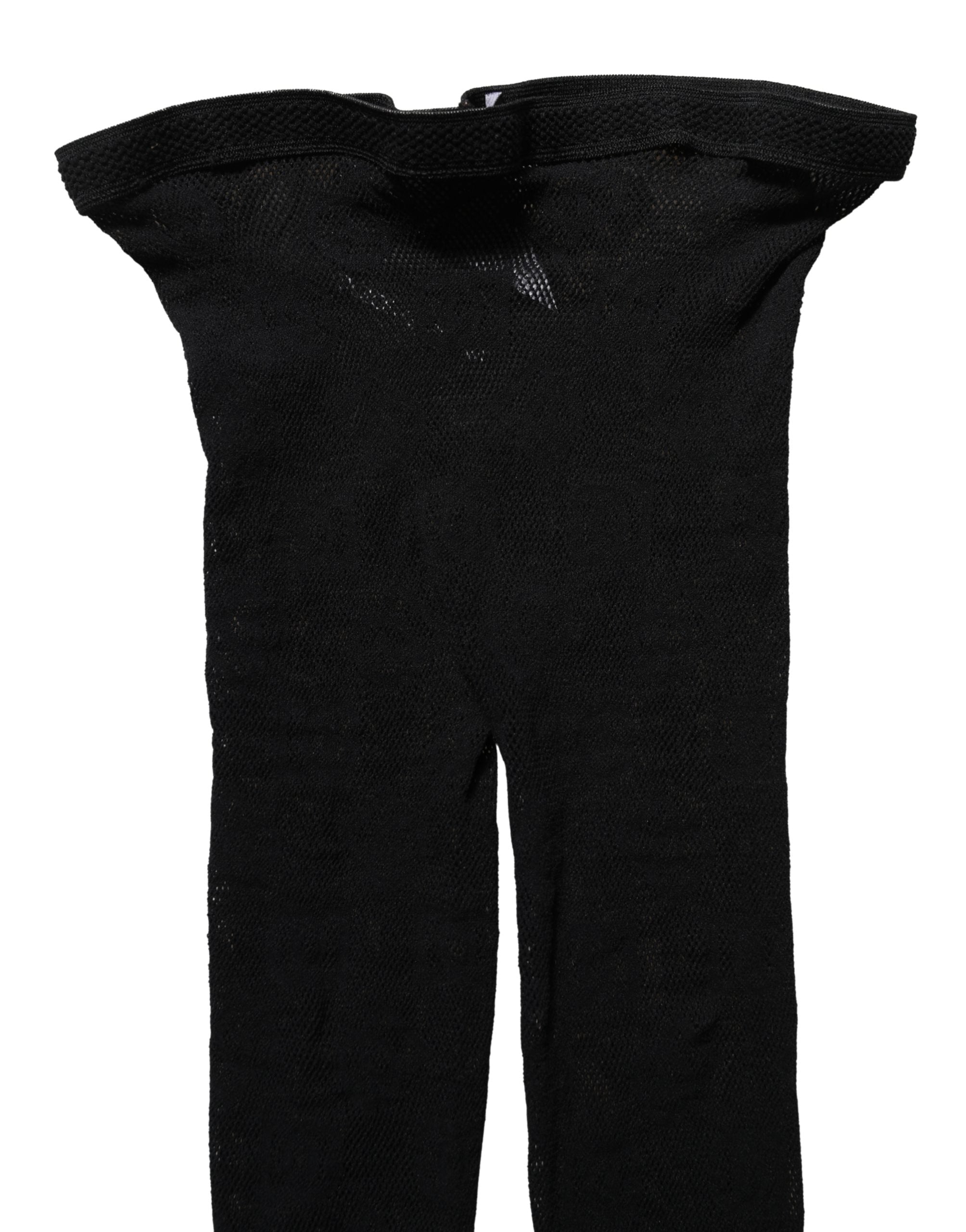 Black All Over Print Sheer Stretch Tights Socks