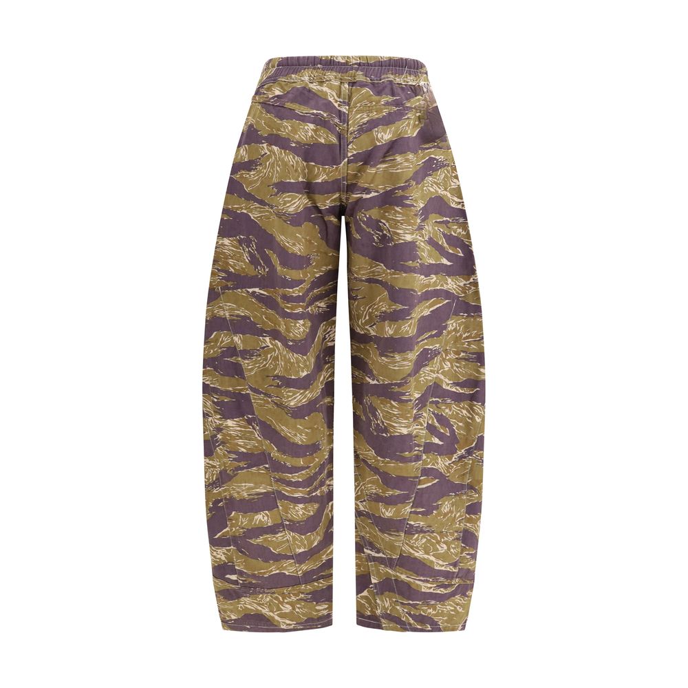 Multicolor Cotton Casual Pants