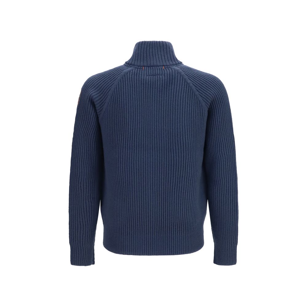Blue Polyamide Full-Length Jacket