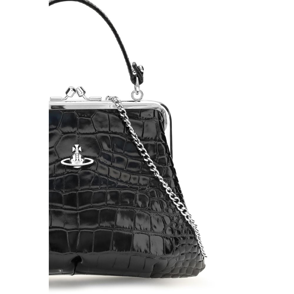 Black Calf Leather Bos Taurus Handbag