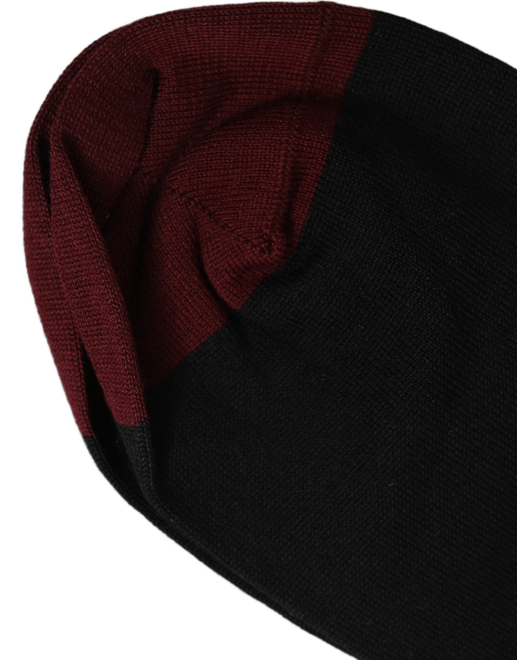 Men Burgundy Black Logo Mid Calf Accessory Socks
