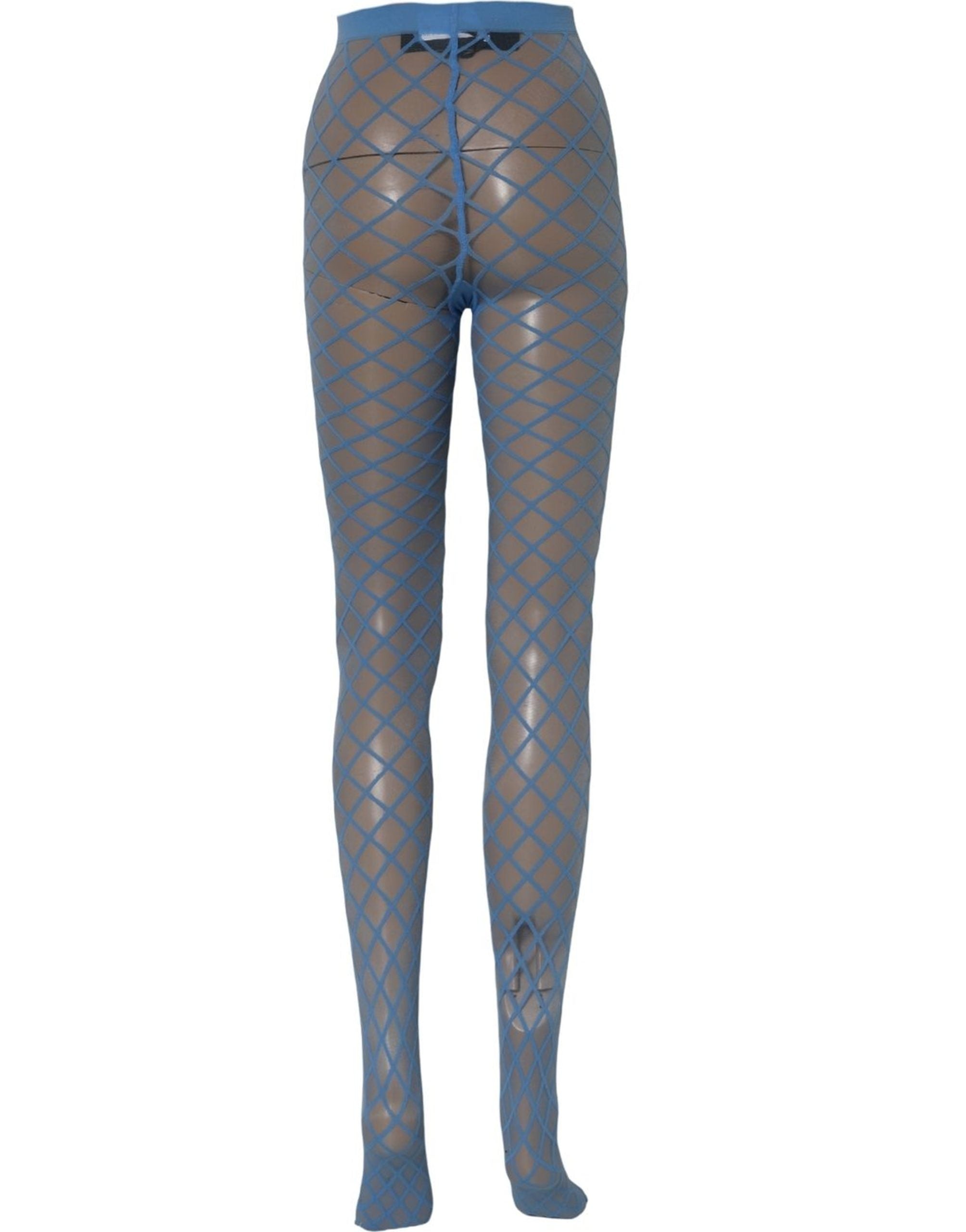 Light Blue Nylon Fishnet Pantyhose Stockings Socks