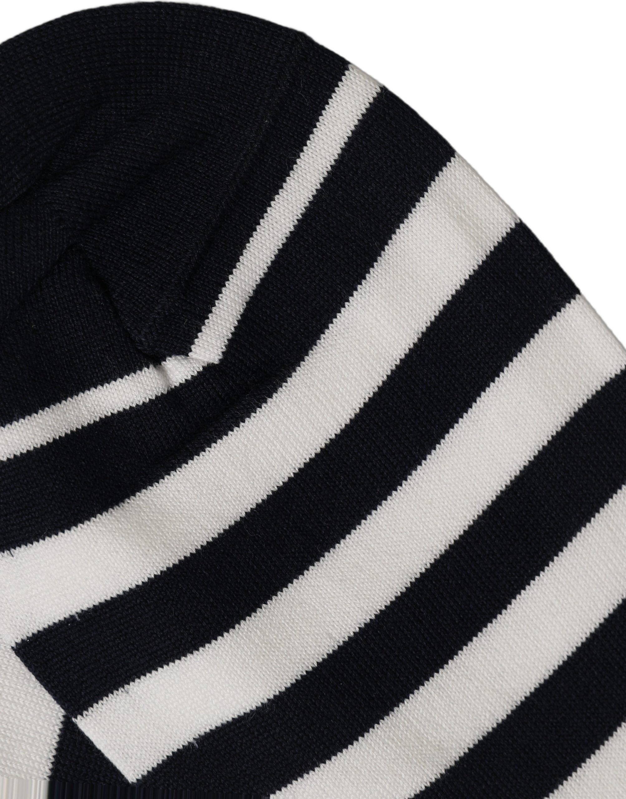 Black White Stripes Cotton Mid Calf Accessory Socks