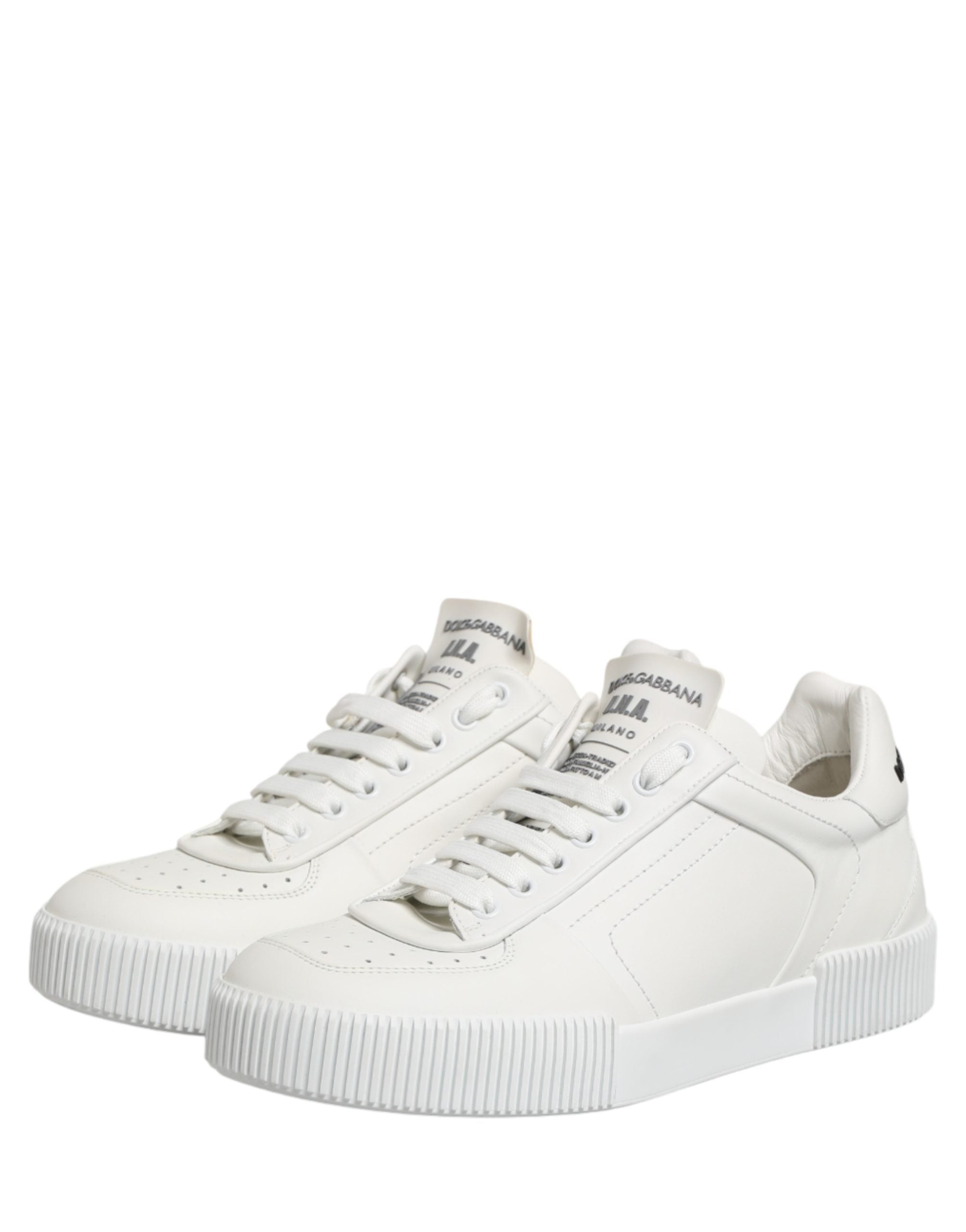 White Miami Leather Low Top Men Sneakers Shoes