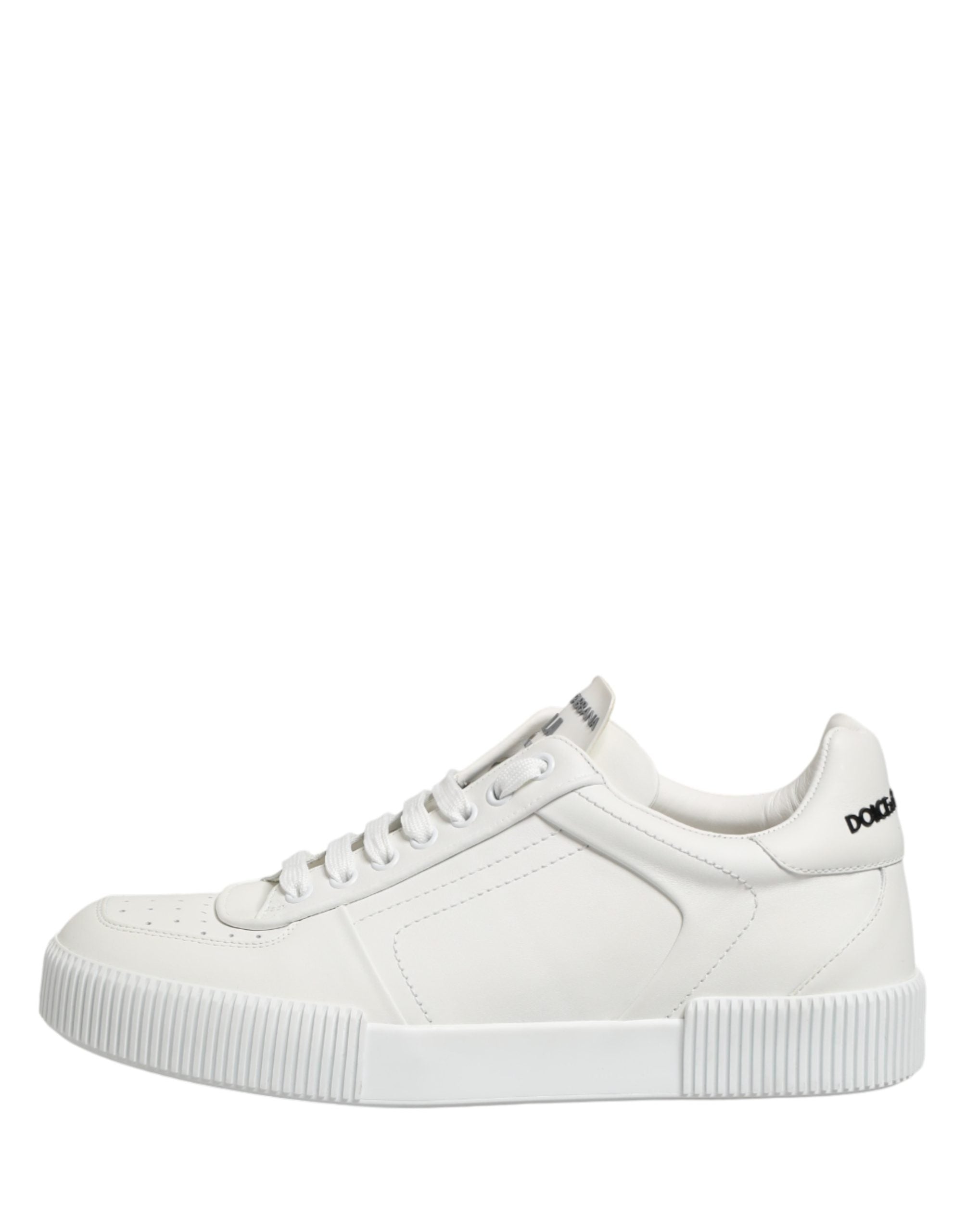 White Miami Leather Low Top Men Sneakers Shoes