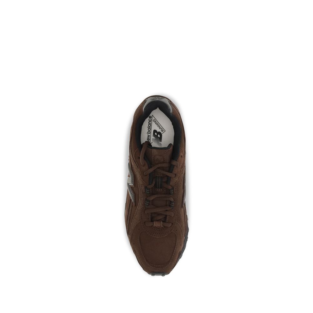 Brown Fabric Athletic Sneakers