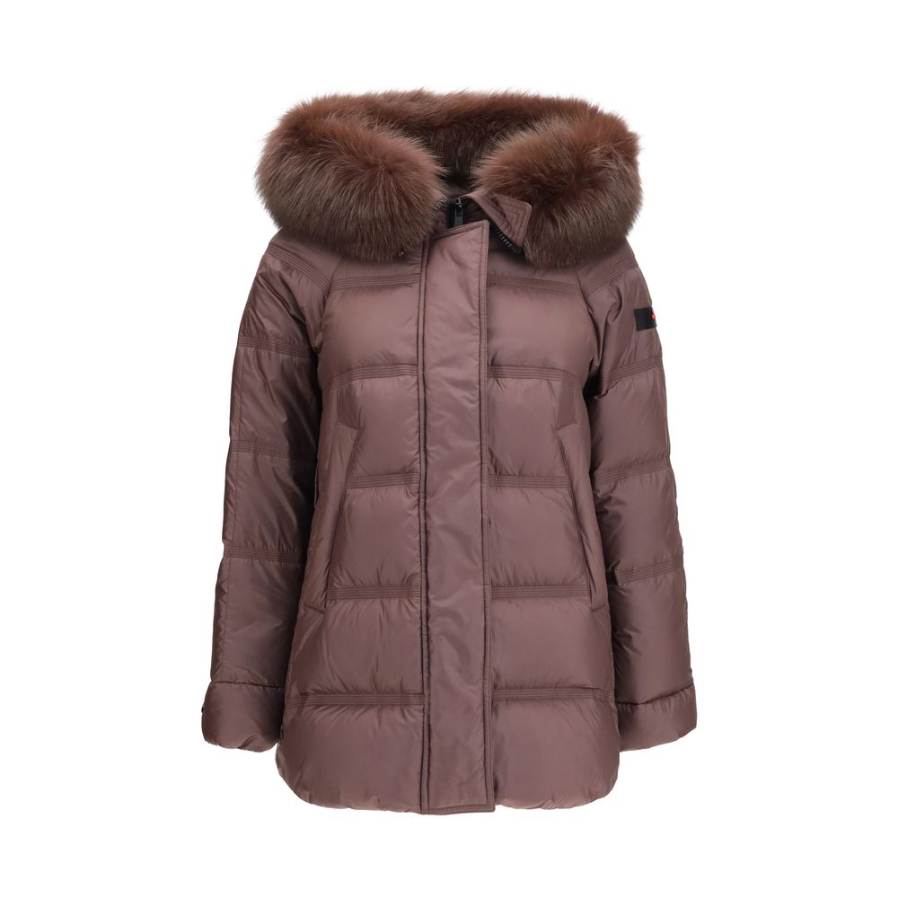 Bordeaux Polyester Full-Length Jacket