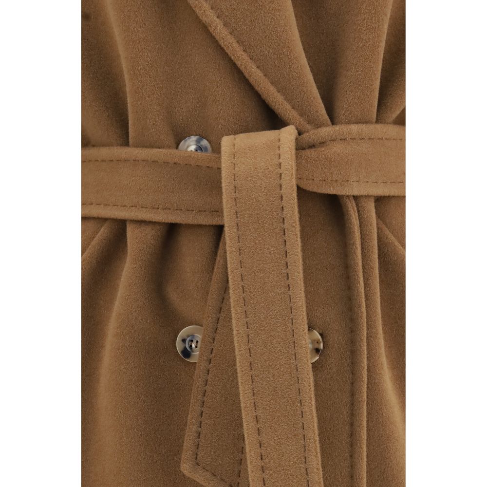 Brown Wool Oves Aries Coat