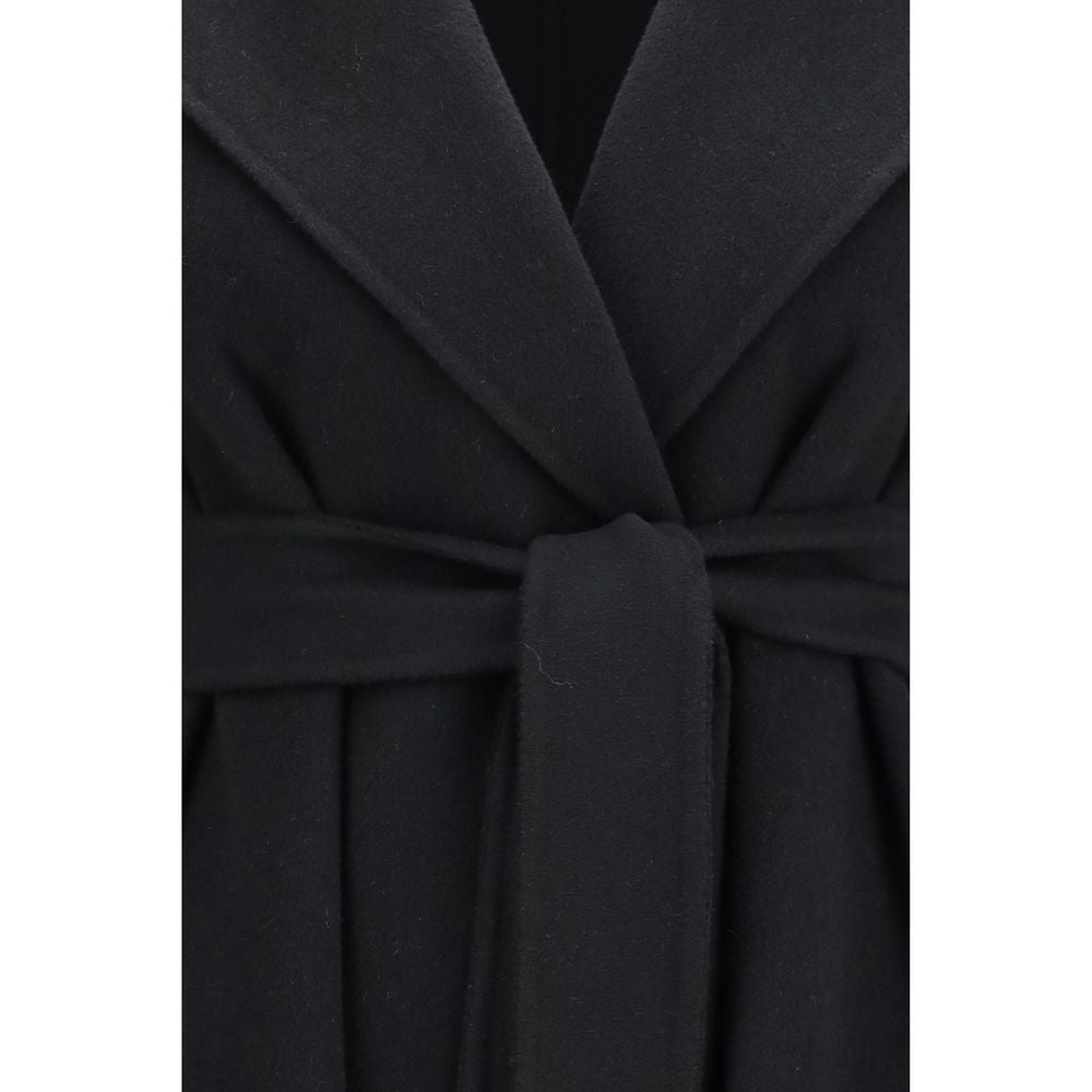 Black Wool Oves Aries Coat