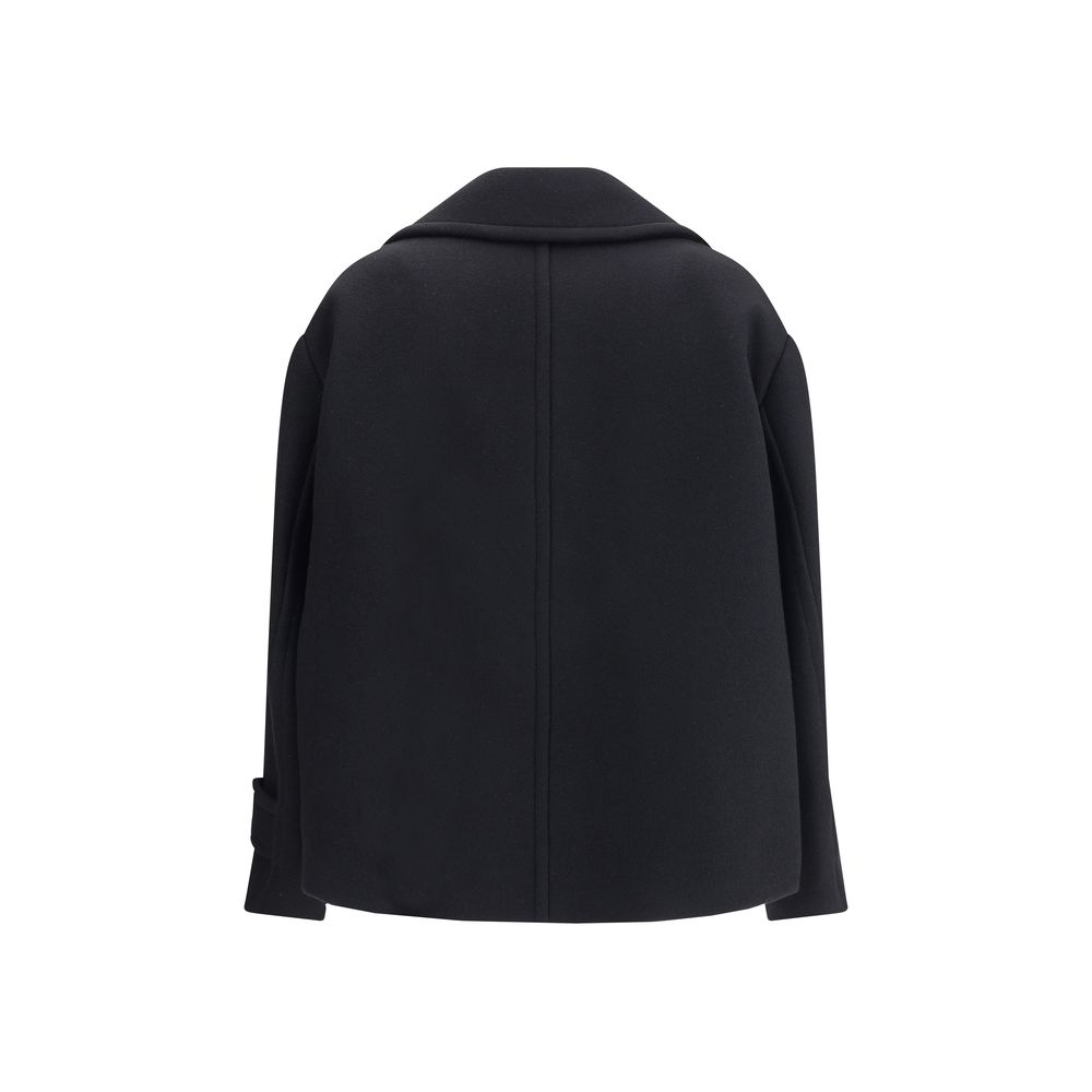 Black Wool Oves Aries Coat