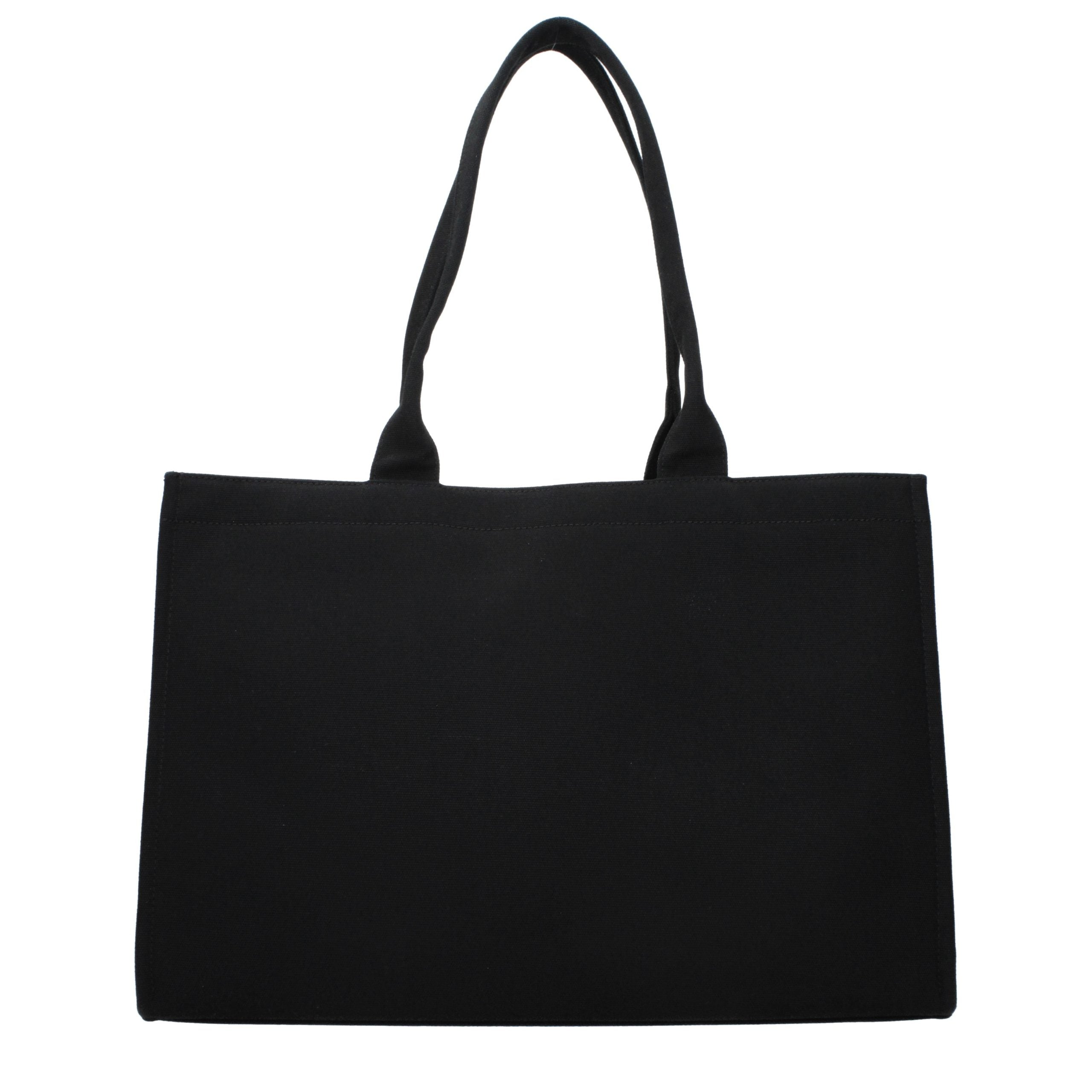 Black Fabric Shoulder Bag