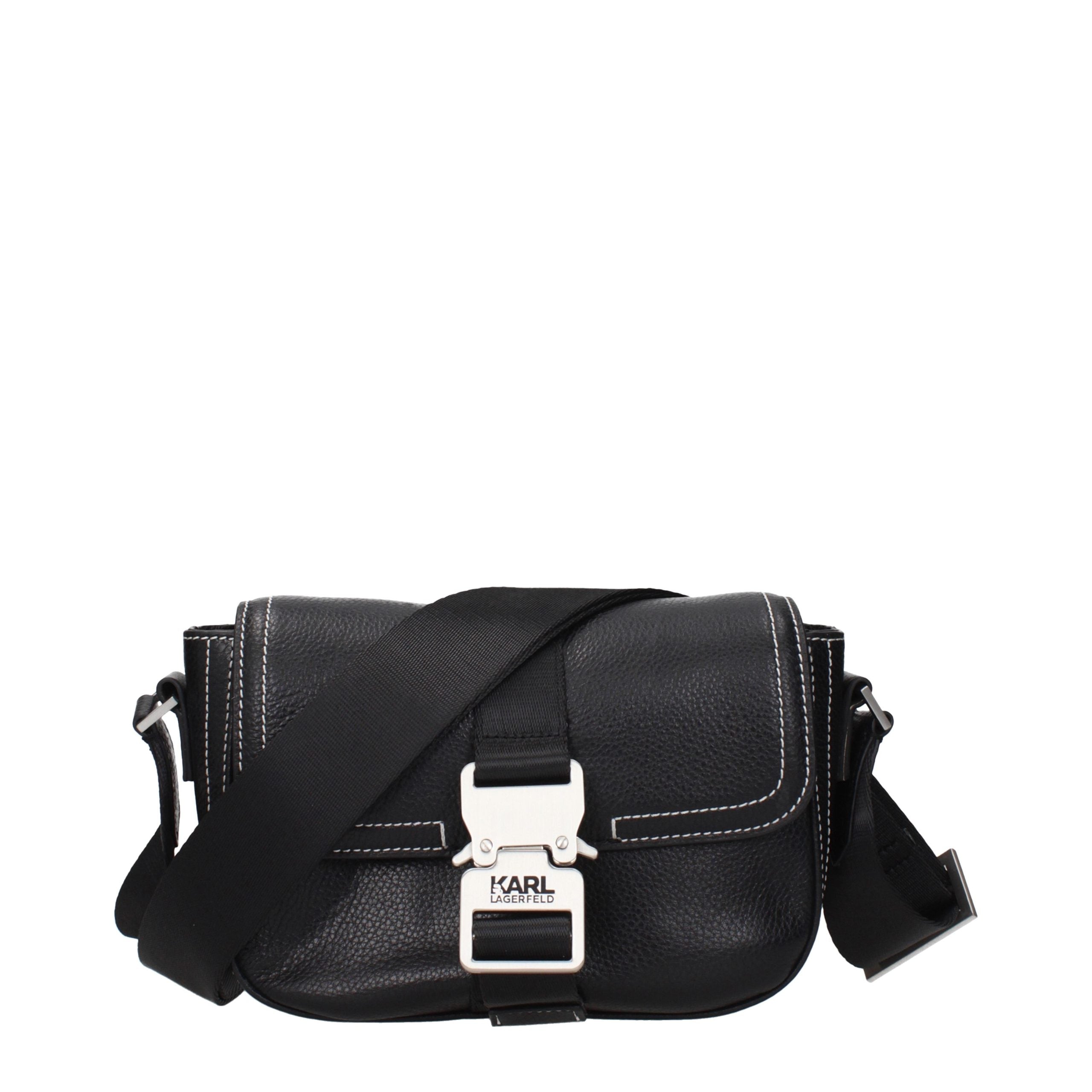 Black Leather Crossbody Bag