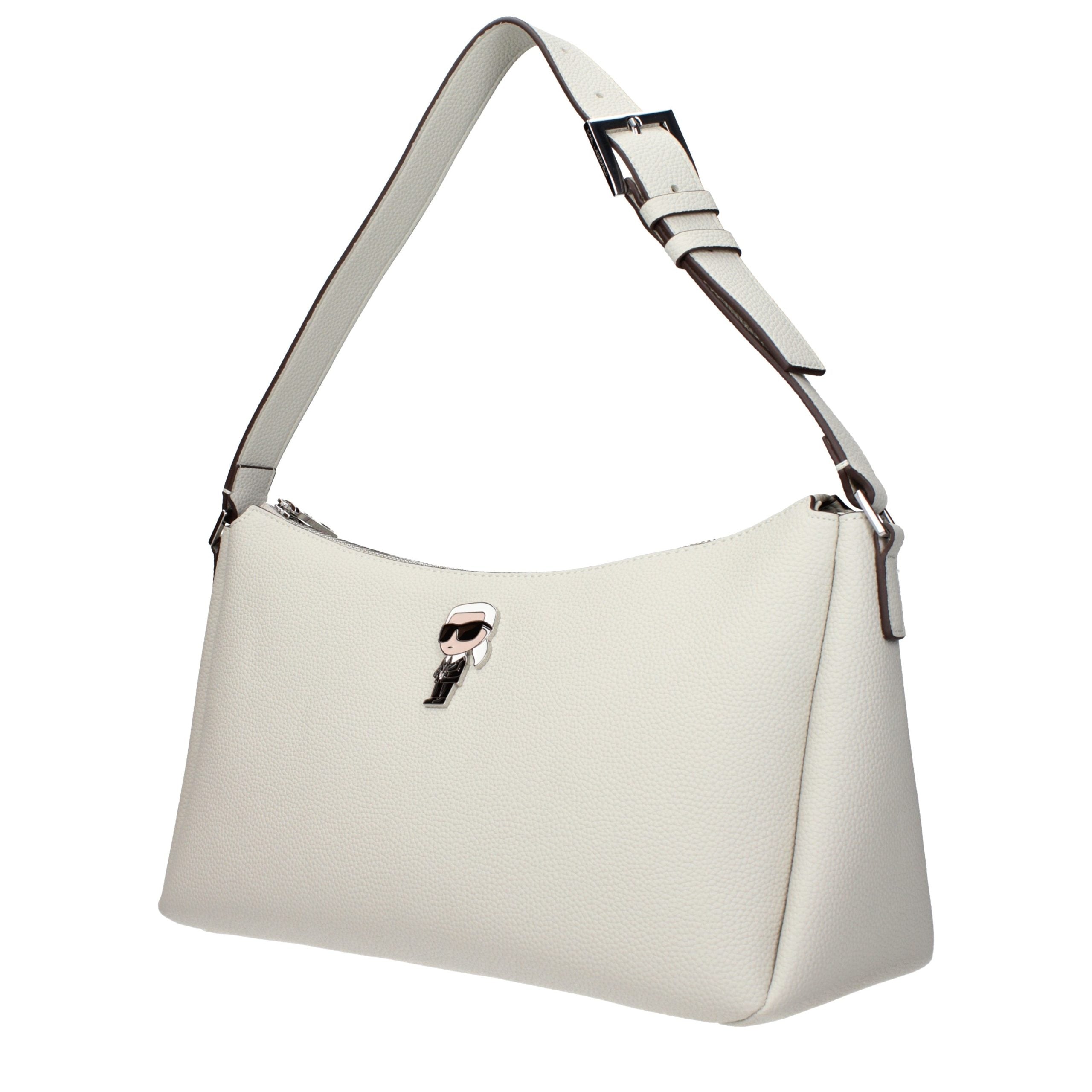 Gray Leather Shoulder Bag