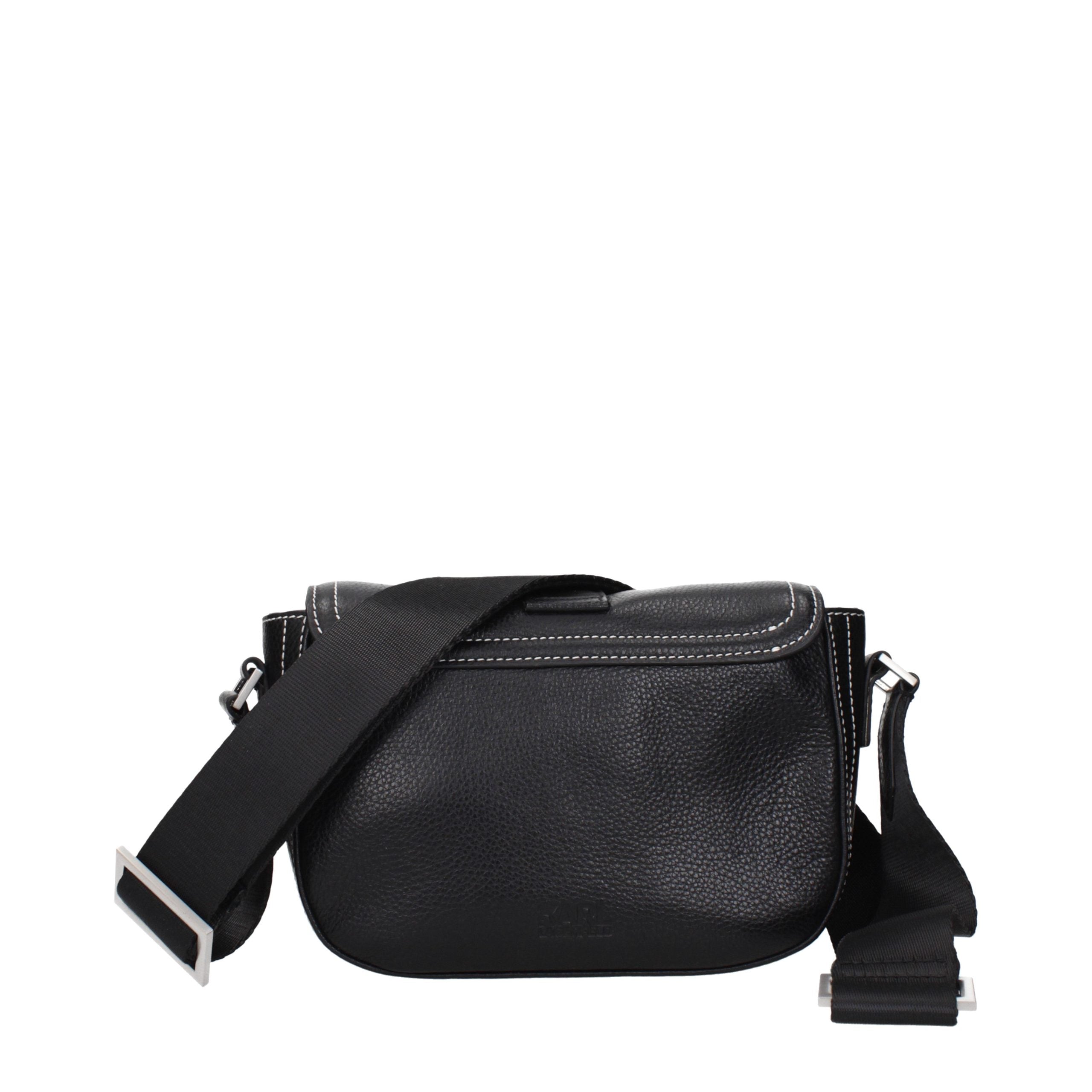 Black Leather Crossbody Bag