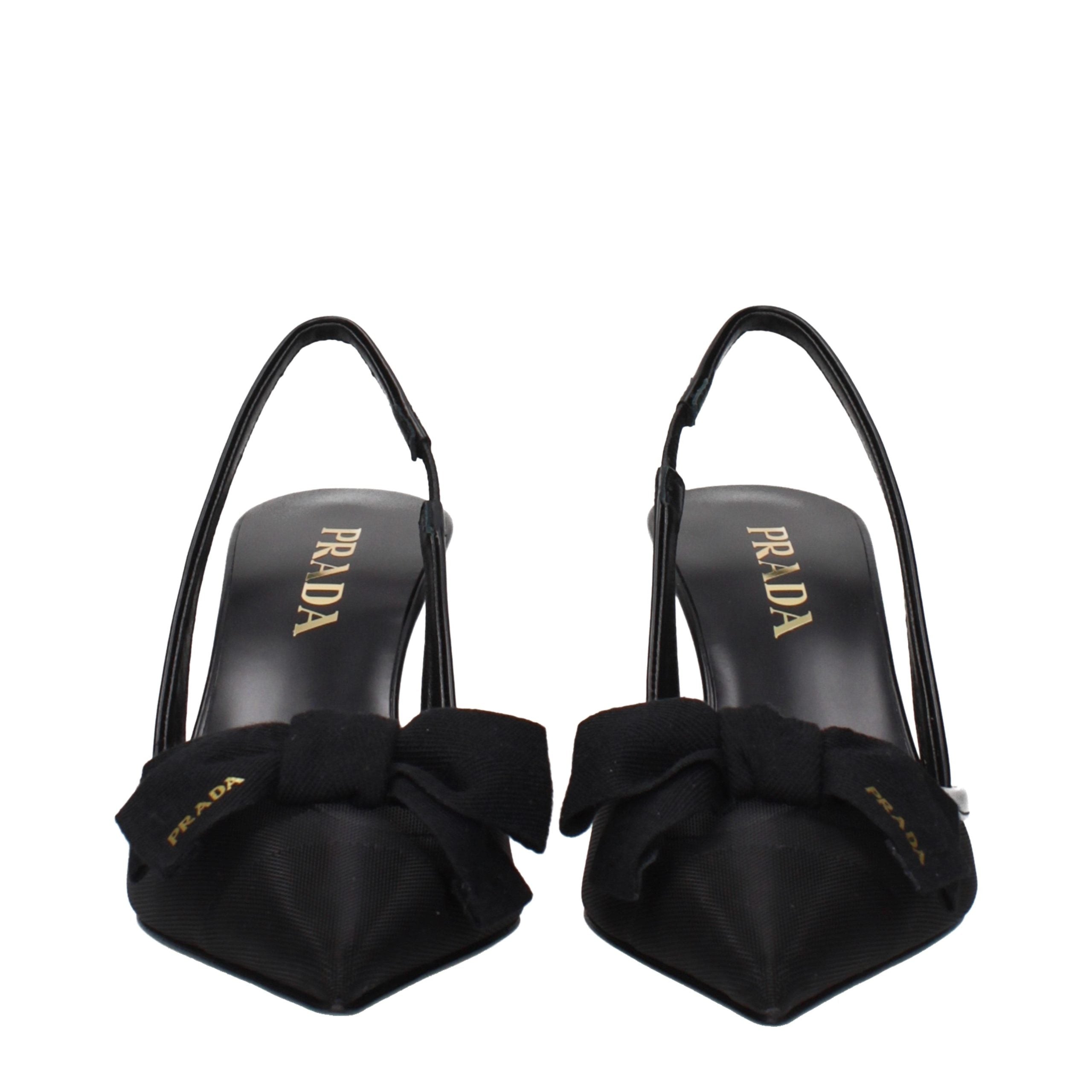 Black Fibres High Heel Pumps
