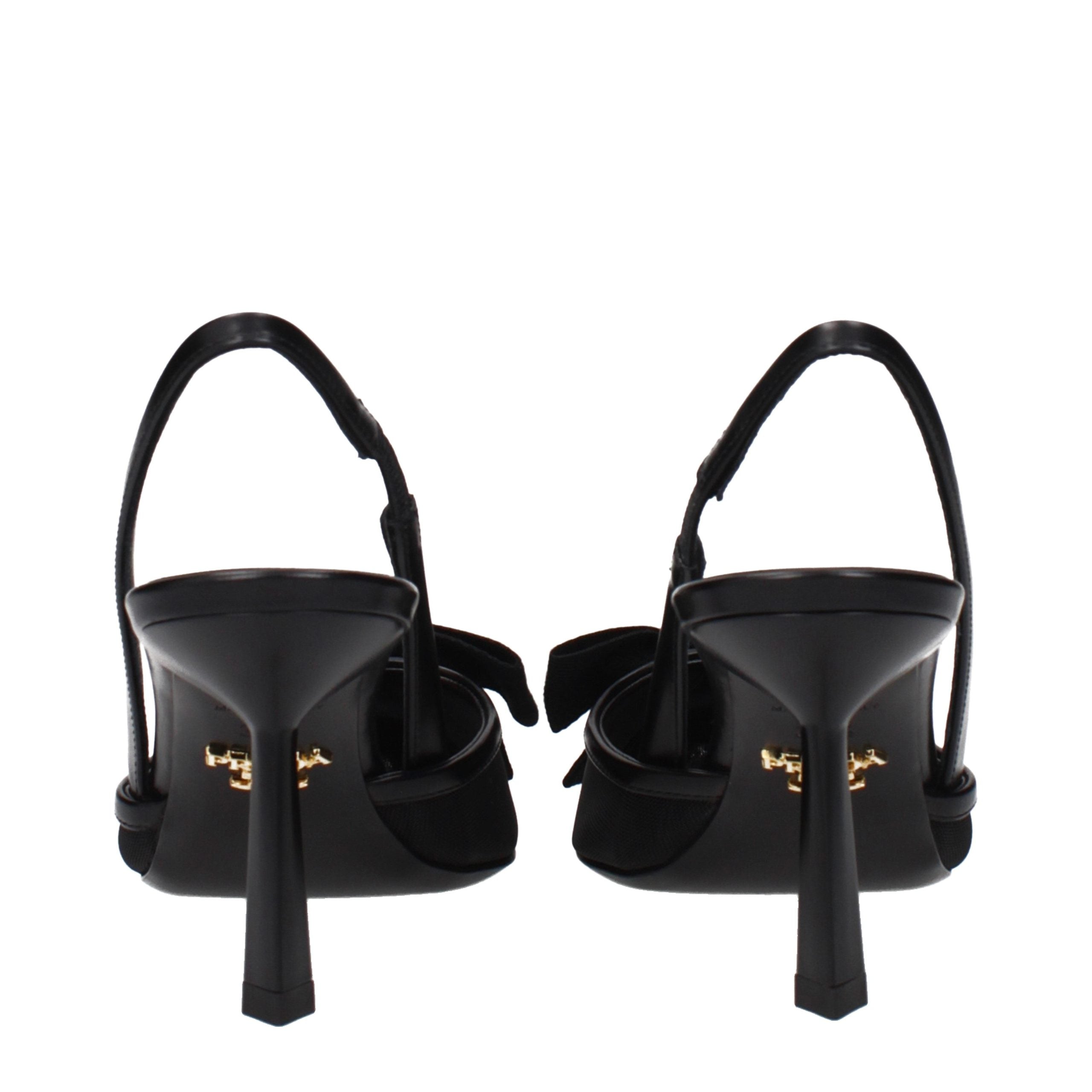Black Fibres High Heel Pumps