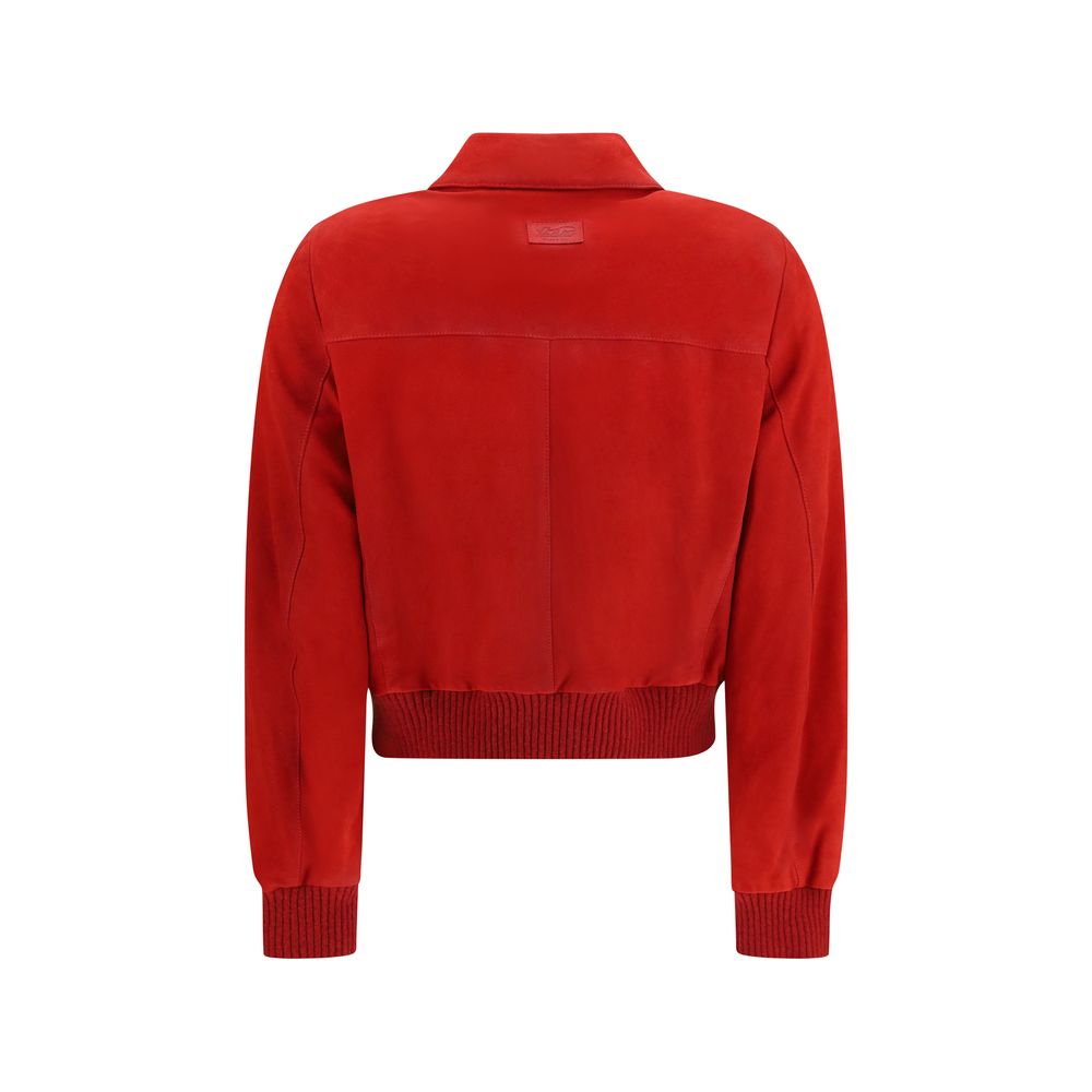 Red Goatskin Full-Length Jacket