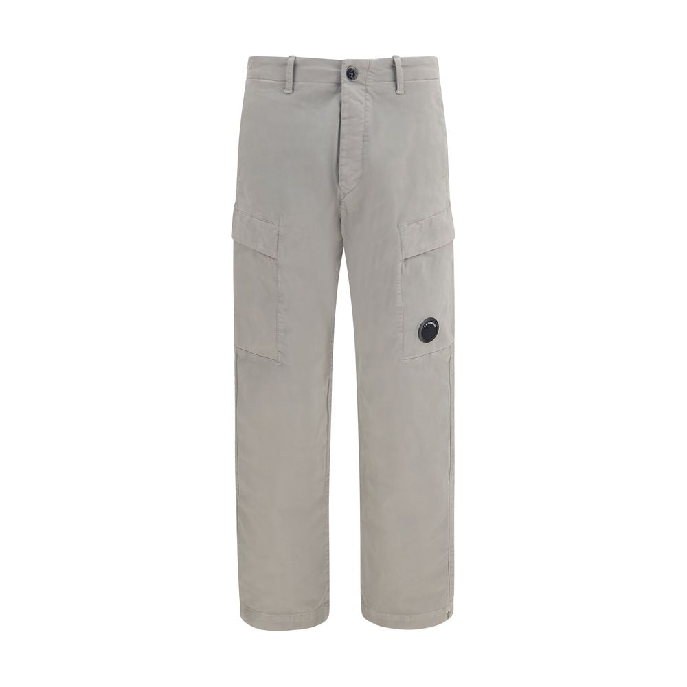 Gray Cotton Cargo Pants