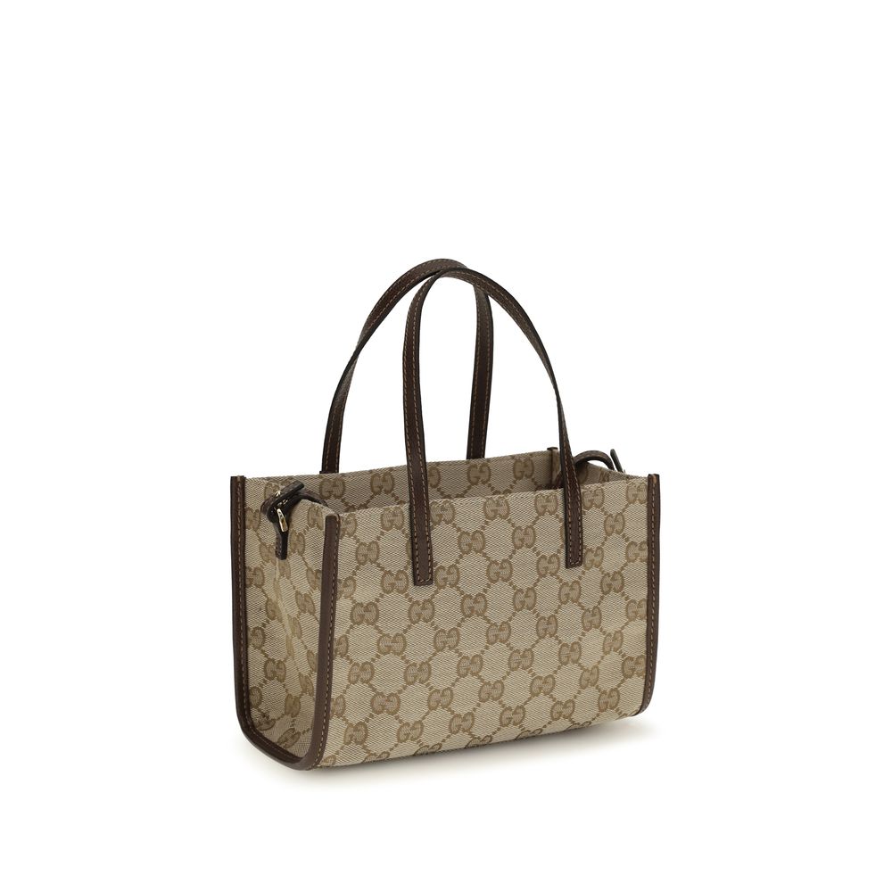 Beige Cotton Shoulder Bag