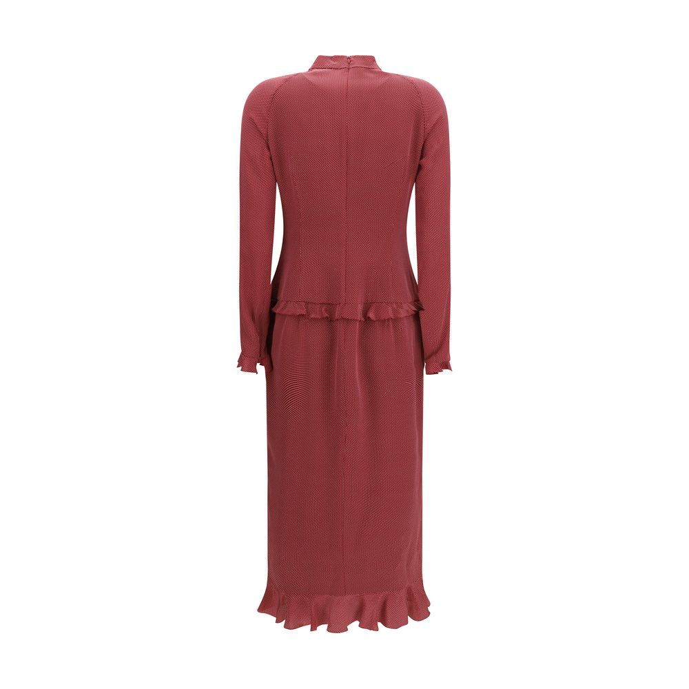 Bordeaux Silk Casual Dress