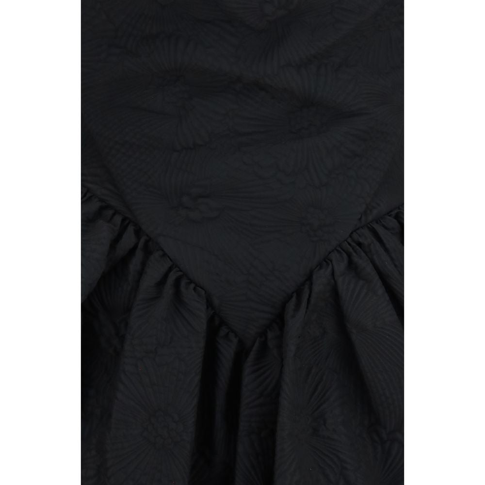 Black Cotton Casual Dress