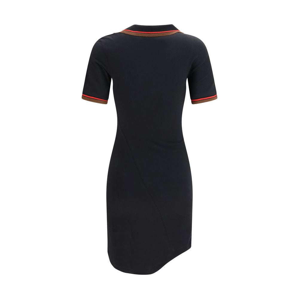 Black Cotton Casual Dress
