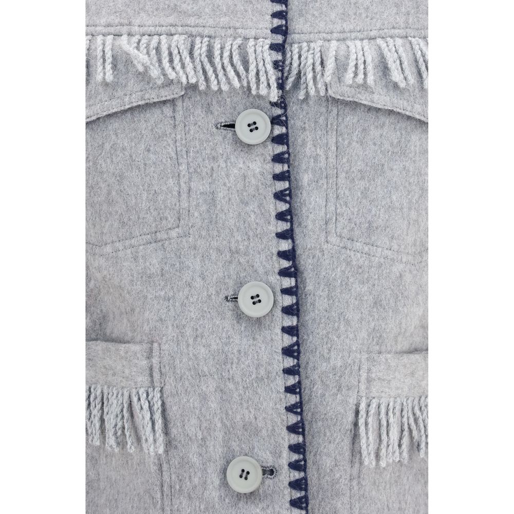 Blue Alpaca Vicugna Pacos Full-Length Jacket