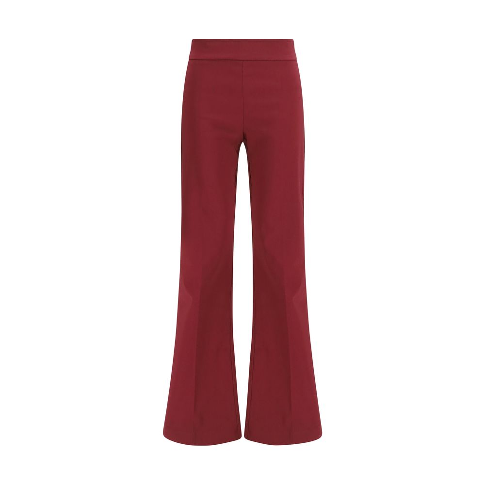 Bordeaux Viscose Casual Pants