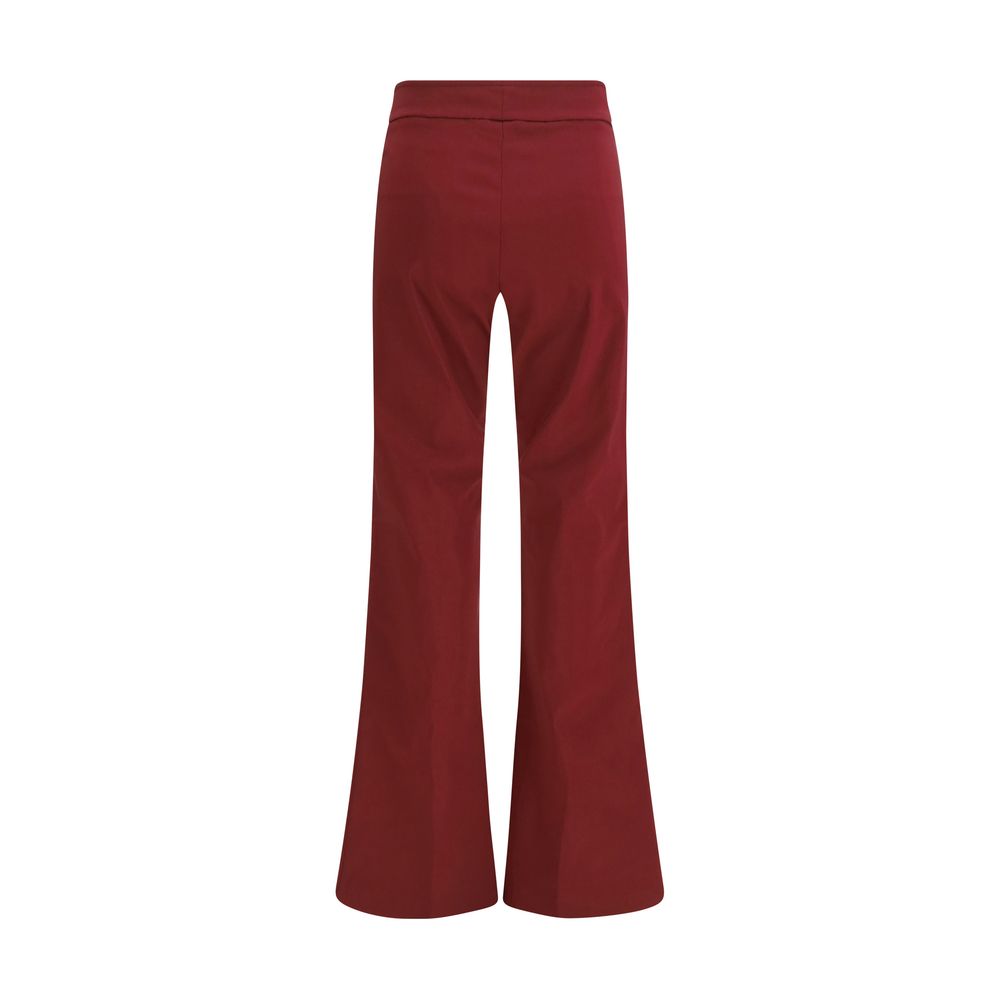 Bordeaux Viscose Casual Pants
