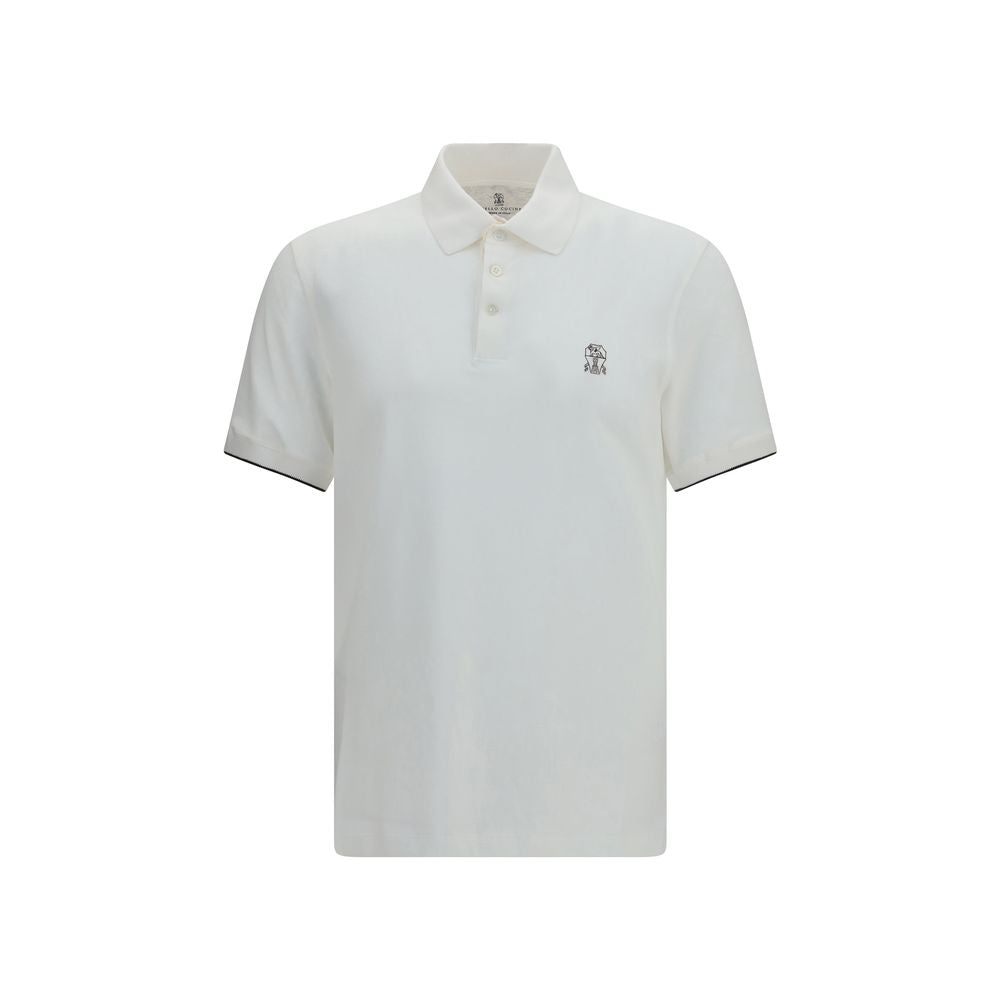 White Cotton Polo Shirt