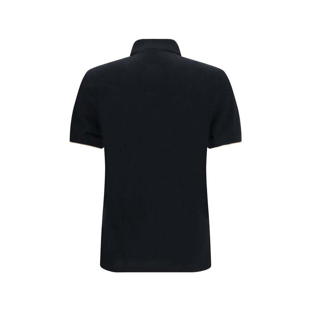 Black Cotton Polo Shirt