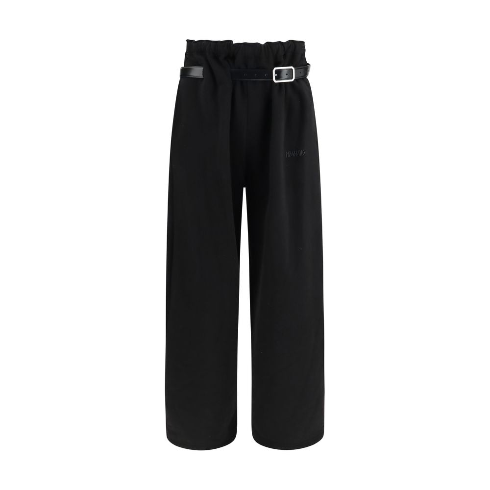 Black Cotton Casual Pants