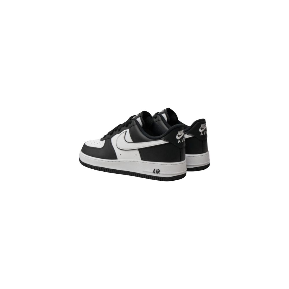 Black And White Leather Low Top Sneakers