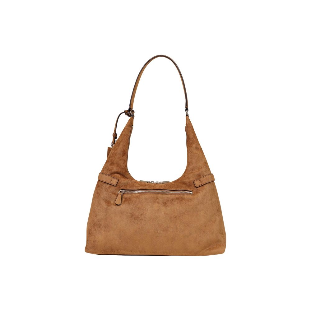 Brown Polyester Handbag