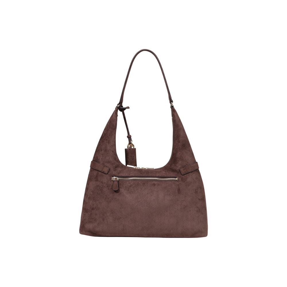 Brown Polyester Handbag